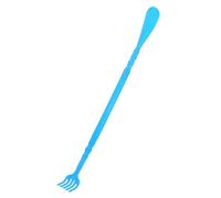 TOVINANNA Handheld Two-in-one Back Scratcher and Shoe Lifter Tool, Portable Blue Massage Claw for Men and Women, Manual Scratcher for Itchy Feet and Convenient Shoe Wearing Assistance
