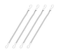 TOVINANNA Hanging Chains for Wind Chimes Garden Planter Chain for Porches and Gardens 4pcs Stainless Steel Silver Decorative Hanging Brackets with User-Friendly Easy Installation