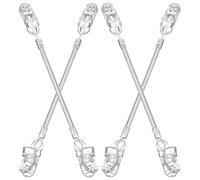 TOVINANNA Hat Cap 4pcs with Clips Spring Windproof PC Strap Extendable Chains, Anti-Slip Material Hat Retainers Holders to Prevent Loss for Outdoor Camping and Adventure