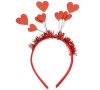 TOVINANNA Heart Hair Clasp Headband for Valentine s Day Party Lovely Glitter Headband Comfortable Fit for Women for Birthday Cosplay and Festive Celebrations