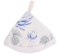 TOVINANNA Heat-Resistant Pot Handle Covers with Printed Geometric Pattern, Anti-Scald Lid Knob Protector for Enamel and Clay Pots, Kitchen Accessory Sleeve for Safe Cooking