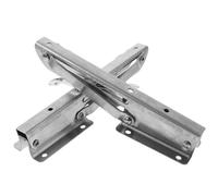 TOVINANNA Heavy Duty Stainless Steel Folding Triangular Shelf Brackets 1 Pair with Reinforced Design Wall Mounted Support for Tv Cabinets and Bathroom Shelves