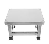 TOVINANNA Heavy Duty Stainless Steel Lab Foot Stool with Non-Slip Base Compact and Space-Saving Step Stool for Kitchen and Hospital Use Industrial Style Low Maintenance