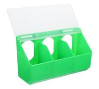 TOVINANNA Household Quail Feeder and Pigeon Accessory Plastic Bird Cup with Easy Installation and Convenient Refill, Multi-function Feeder Suitable for Cage or Floor Use Random Color