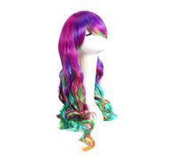 TOVINANNA Japanese Heat Resistant Cosplay Wig Long Curly Women's Wig Fringe for Halloween Themes Drama Easy to Wash