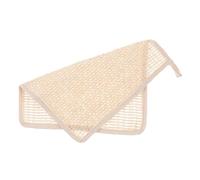TOVINANNA Khaki Ramee Cotton Double Side Body Scrubbers Bathing Washcloth with Short Cord, Exfoliating Shower Back Scrubber That Accelerates and Blood Circulation for Travel and Home Use
