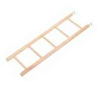 TOVINANNA Khaki Wooden Parrot Climbing Ladder Hooks Bird for Parakeets Muscle Strengthening Simple Installation Birdcage Accessory Ladder Bridge for Hamsters Mice