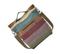 TOVINANNA Large Capacity Canvas Tote Bag with Multiple Compartments Portable Crossbody Shoulder Bag for Women Travel Shopping Daily Use Assorted Color