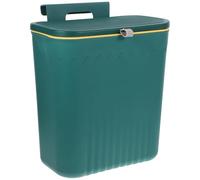 TOVINANNA Large Capacity Hanging Trash Can with Lid Kitchen Compost Bin Under Sink Space-saving Wall-mounted Garbage Container with Adhesive Hook Installation for Bathroom and Toilet Use