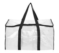 TOVINANNA Large Moving Bags, Zipper Packing Packing Moving Boxes Clothing Storage with Carrying Handles for Organization, Dorm Room Essentials, 88l, 1 Pc, Transparent