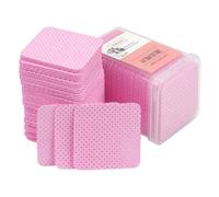 TOVINANNA Lash Extension Glue Wipes 400 Pcs Pink Lint Free Pads for Salon Use and Eyelash Glue Bottle Cleaning Travel Kit