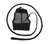 TOVINANNA Lightweight Black Mesh Cloth Rabbit Harness and Leash Set for Bunny and Small Pets, Easy to Clean with Exquisite Sewing, for Everyday Walks and Taking Pictures