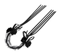 TOVINANNA Lolita Lace Bowknot Headband for Comfortable Cloth Hair Accessory with Ribbons, Japanese Style Maid Headdress for Daily Wear and Party