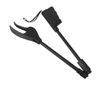 TOVINANNA Long Handle Reacher Grabber Tool for Seniors with Ergonomic Support and No Bend Design, Plastic and Stainless Steel Material, for Bedrooms and Elder Care, Black