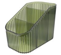 TOVINANNA Makeup Brush Holder 3-tier Makeup Organizer for Eyeliner and Pencils, Space-saving Green Pet Cosmetic Storage Box for Home Dresser