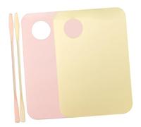 TOVINANNA Makeup Mixing Plate and Foundation Mixing Tray 4pcs Set Acrylic Cosmetic Spatula Small Palette for Liquid Foundation Blending Suitable for Professional and Personal Use