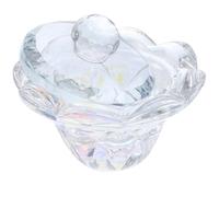 TOVINANNA Manicure Nail Art Bowl Nail Liquid Container Crystal Irregular Cup with Lid Practical Design