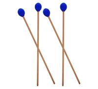 TOVINANNA Marimba Mallets Enhanced Sound Quality Medium Hard 4pcs Yarn Head Blue Wooden Handle for Xylophone and Marimba for Group Lessons and Live Stage Performances, Suitable