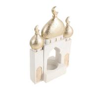 TOVINANNA Medieval Castle Sculpture Ramadan Table Decor Resin Statue with Unique Tower Design 21x13x6cm for Home and Desk Decoration during Eid and Ramadan