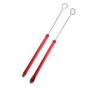 TOVINANNA Metal Drum Brushes with Lightweight Red Handles Steel Wire Sticks for Jazz Snare and Percussion Ergonomic Musical Cleaning Tool for Enhanced Sound and Performance