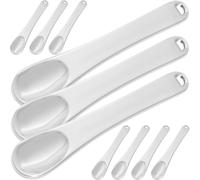 TOVINANNA Metal Makeup Spatulas 10Pcs Stainless Steel Cosmetic Spoon Tools for Face Mask Application and Eye Cream Use