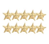 TOVINANNA Metal Star Badges 10Pcs Copper Five-Pointed Star Pins for Memorial Day Lapel Brooches Party Decorations