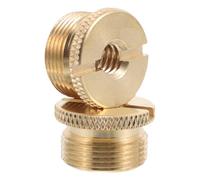 TOVINANNA Microphone 5/8 Adapter 1/4 Copper Screw to 2pcs Female Threaded Mount Compatible with for Condenser Microphones Stands and Boom Arm Stands for Recording Studios