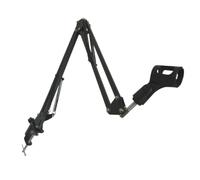 TOVINANNA Microphone Flexible with Suspension Stand Desktop Mic and Adjustable Boom Arm, Metal Bracket with Double-braced Folding Arms 1500g Load Bearing Capacity Holder