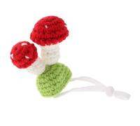 TOVINANNA Mini Mushroom Knitted Hat for Small Animals Lightweight Polyacrylic Fiber Pet Cap with Adjustable Design Comfortable to Use for Halloween Cosplay Parties and Photo Props