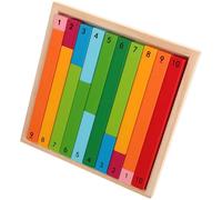TOVINANNA Montessori Educational Math Rods Set Colorful Wooden Counting Learning Sticks Preschool Early Education Math Activity Tools
