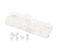 TOVINANNA Nail Charms Assorted Nail Bows and Pearl Studs for Cool Compartment Case for Stunning Designs and Easy Application