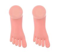 TOVINANNA Nail Practice Foot Model for Practicing Nail Art Techniques and Showcasing Creations 2pcs Realistic Beige Made of Sturdy Pvc Lightweight and Resistant to Deformation