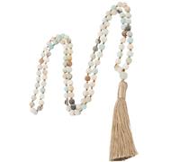 TOVINANNA Natural Beads Necklace with 108 Handmade Knotted 6mm Semi-precious Stone Beads, Decorative and Comfortable to Wear, Simple Structure with Shiny Appearance, for Casual or Festival