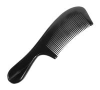 TOVINANNA Natural Black Buffalo Horn Wide Tooth Hair Comb Large Scalp Massaging Hair Styling Tool for Men