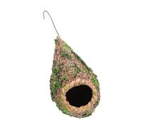 TOVINANNA Natural Grass Birds Perch Nest Hanging Birdhouse for Small Birds and Bluebirds Environmentally Friendly and Breathable Synthetic Material for Indoor Balcony