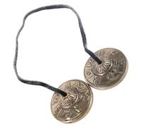 TOVINANNA Nepalese Mini Chime Bells 4.5Cm White Copper Finger Cymbals Yoga Meditation Percussion Instrument for Sound Therapy and Spiritual Mindfulness