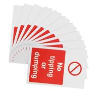 TOVINANNA No Dumping Warning Signs Stickers with Bright and Visibility 10pcs Self Adhesive Paper Labels Preventative Warning for Outdoor Use for Utility Poles and Fences for Public Spaces