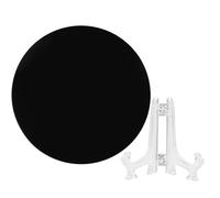 TOVINANNA Obsidian Circle Mirror with Acrylic Display Stand for Home Decor and Meditation, Classic Black Artistic Design with Good Stability and Not Easy to Knock, for Yoga and Random Color