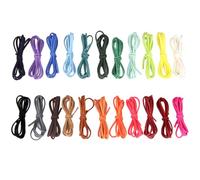 TOVINANNA or Random Color 3mm Flat Faux Leather Cord Artificial Leather Strings Comfortable to and Never Hurt Neck or Wrist 30pcs for Crafts for Jewelry Making for Crafts and Necklace