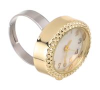 TOVINANNA Oval Quartz Finger Watch Ring for Women and Men, Waterproof Stainless Steel Adjustable Digital Watch, Classic Style Mini Clock Ring for Work or Outdoor Activities