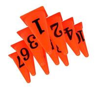 TOVINANNA Pe Marker Cones and Setting up-site Boundaries for Sports Training 10 Pcs Bright Orange with Strong Drop Resistance and Number Markings 1-10 for Football Training