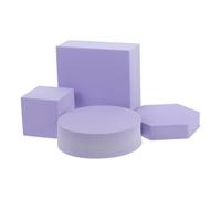 TOVINANNA Photo Props Set Decorative Foam for Product Photography Geometric Cube or Lightweight and Easy Cleaning Display Pedestals in Lavender Colour, for Cosmetics and Food Photoshoot