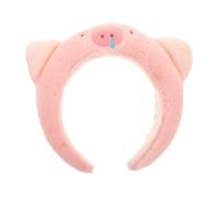 TOVINANNA Pink Fluffy Pig Headband for Girls Skincare Headband Makeup Hair Band Adorable Animal Ears Headwear for Washing Face