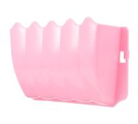 TOVINANNA Plastic Rabbit Feeder Rack for Small Animals and Guinea Pigs, Secure Hay Dispenser with Reliable Design, Suitable for Pet Cages in Pink Colour