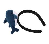 TOVINANNA Plush Shark Headband for Comfortable Dark Blue Animal Ears Sea Life Theme Party Accessory Soft Whale Shark Hat for Park Visits and Halloween Costume