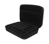 TOVINANNA Portable Battery Storage Case Enhanced Protection for Aa and Aaa Batteries, Compact Eva Organizer with Zipper and Mesh Pocket for Travel and Household Use