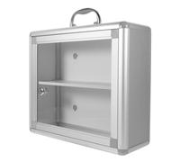 TOVINANNA Portable Lockable Medicine Box Wall-Mounted Aluminum Alloy Locking Case Small Size Household Medicine Storage Container for Community and