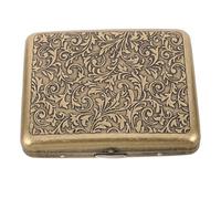 TOVINANNA Portable Metal Cigarette Box Protective Case with Spring Clip, Holds 20 Cigarettes, Vintage Retro Style for Outdoor and Casual Use, Easy Access and Lightweight Design