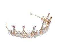 TOVINANNA Princess Crown Hairpiece with Rhinestones Handmade Bridal Accessory for Weddings Elegant Tiara Headband for Modern Brides Korean Design Wedding Jewelry