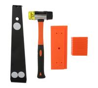TOVINANNA Professional Wood Flooring Installation Tool Kit with Heavy Duty Pull Bar, Plastic Wedge Spacers, Carbon Steel Mallet and Tapping Block for Faster Floor Installation at Home